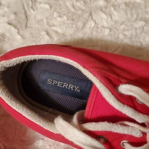 Sperry Top Siders Vintage Sz 8.5 Red Sneakers - Picture 3 of 7
